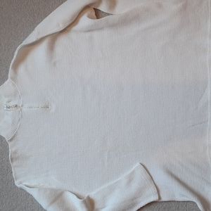 Diamond studs on White Front zip shirt